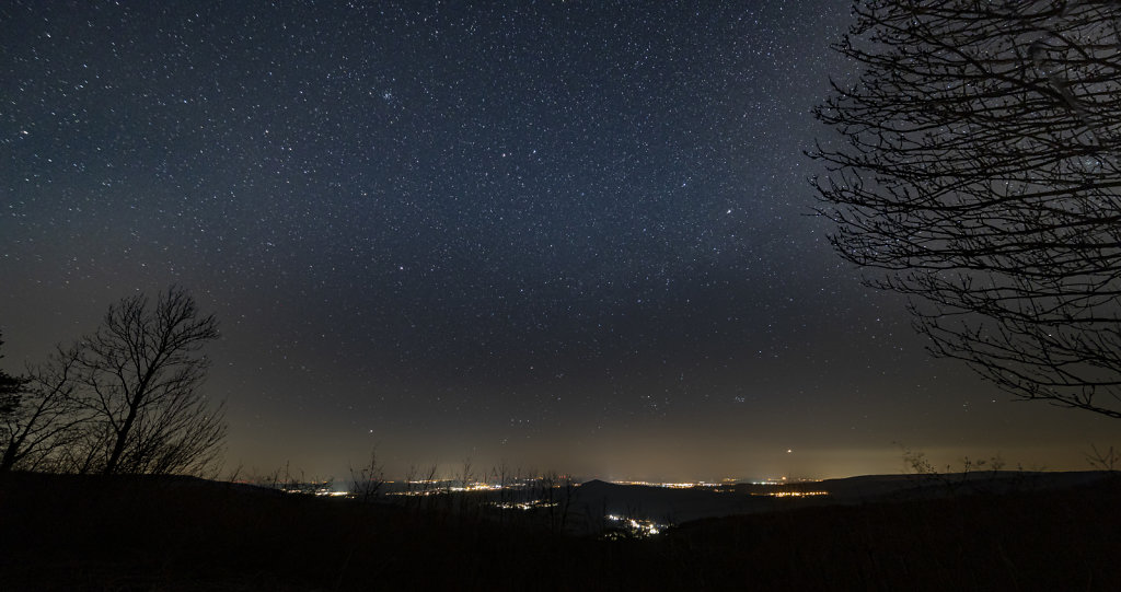 Panorama, Nachthimmel über dem Regnitztal